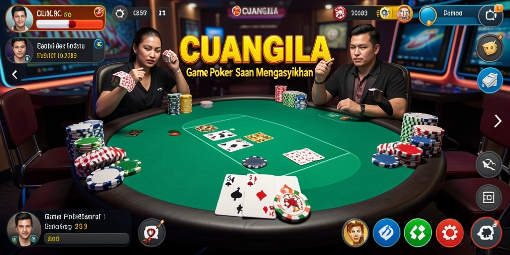 Tangkapan layar CUANGILA menampilkan aksi seru permainan Poker.
