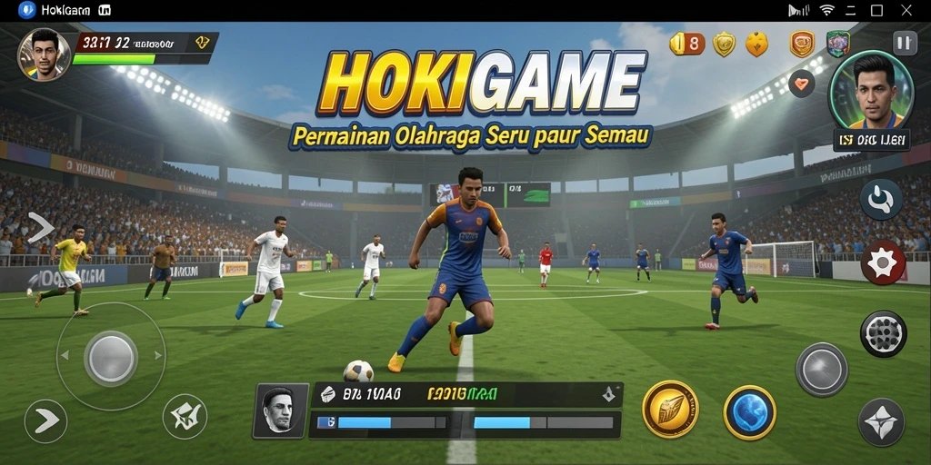 Gameplay seru HOKIGAME di tengah pertandingan olahraga.