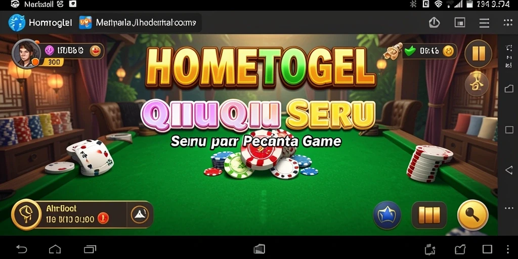 Screenshot gameplay QiuQiu HOMETOGEL yang mendebarkan.