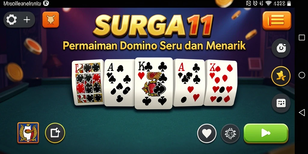 Gameplay seru SURGA11 yang menampilkan aksi domino mendebarkan.
