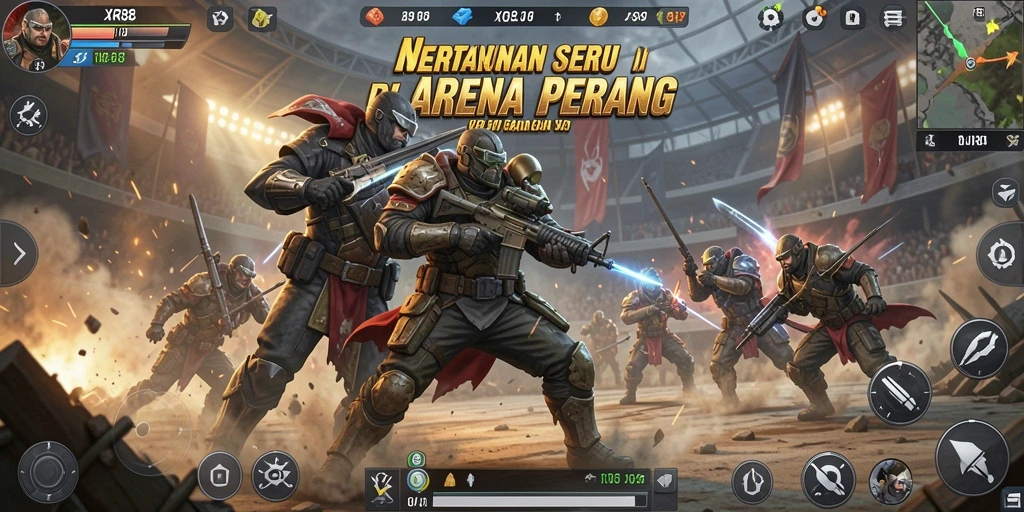 Tampilan utama gameplay XR88 yang mendebarkan dan penuh aksi.
